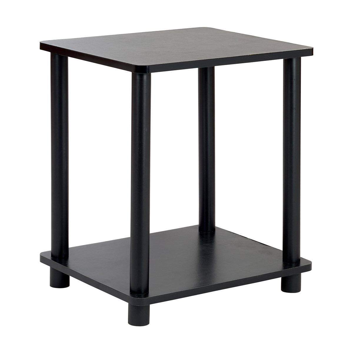 Mainstays Small Square Wood Side Table, Black Finish