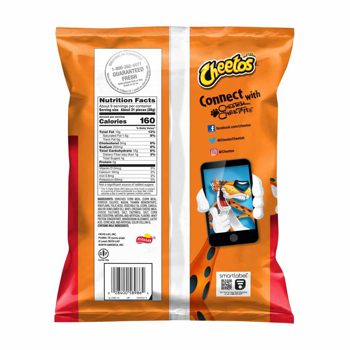 Cheetos Crunchy Cheese Flavored Snacks, 1 oz Bags, 6 Count