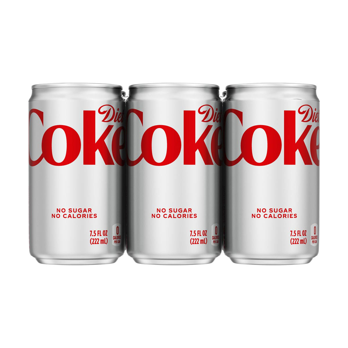 Diet Coke Soda Soft Drink, 7.5 fl oz Cans, 6 pk
