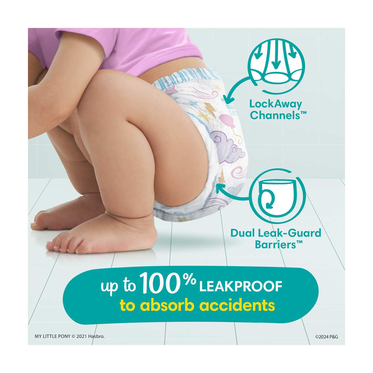 Pampers Easy Ups Girls' Training Pants (Pack of 4) 