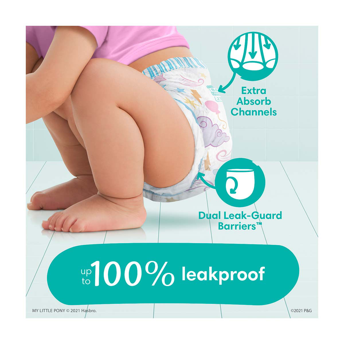 Pampers Easy Ups Girls' Training Pants (Pack of 4) 