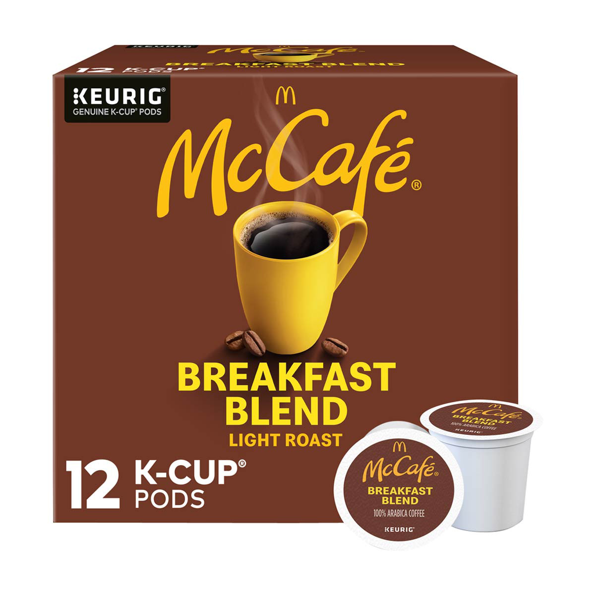 McCafe Breakfast Blend Light Roast Coffee K Cup Pods 12 ct