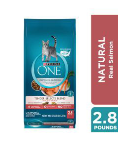 Purina One Tender Selects Blend With Real Salmon Dry Cat Food 2.8 lbs