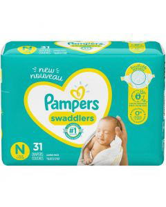 Pampers Swaddlers Newborn Diapers Size N 31 Count