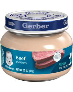 Gerber 2nd Foods Chicken and Chicken Gravy Baby Food Jars for Sitters