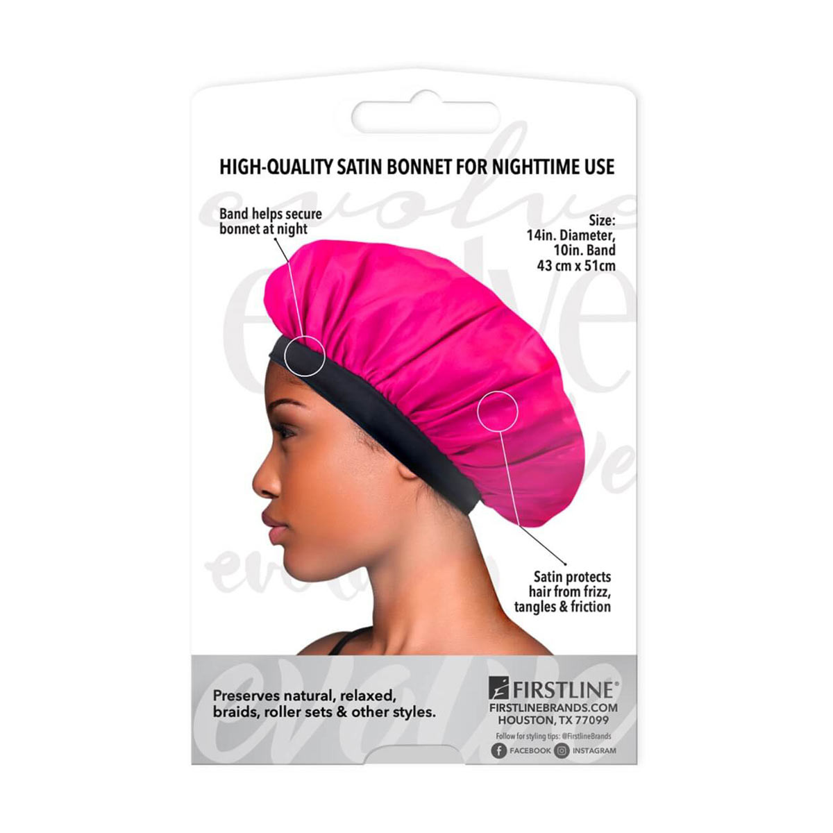 Evolve satin bonnet sale