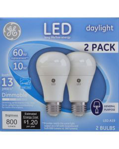 Ge 10w 60w Daylight Led Light Bulb 2 Ct