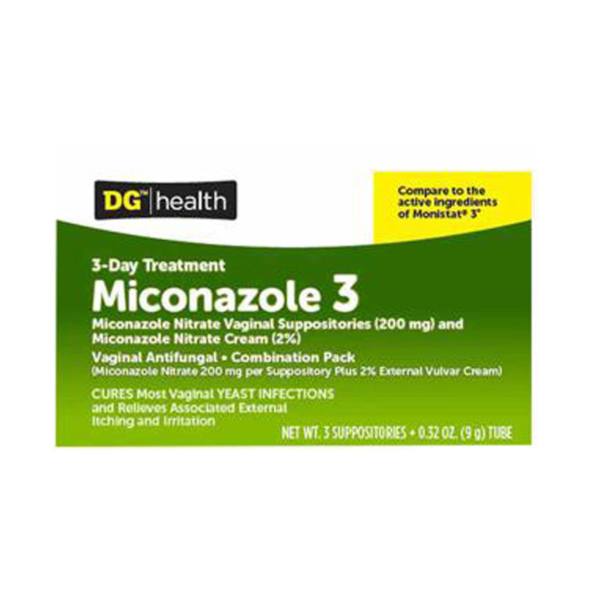 DG Health Miconazole 3 Combination Pack, 3 ct