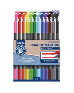 ArtSkills Crafter's Closet Dual Tip Markers, 12 pc