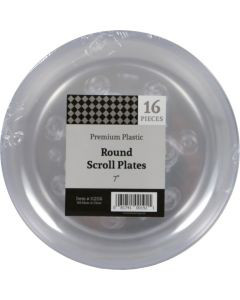 White Premium Plastic Dinner Plates 16ct