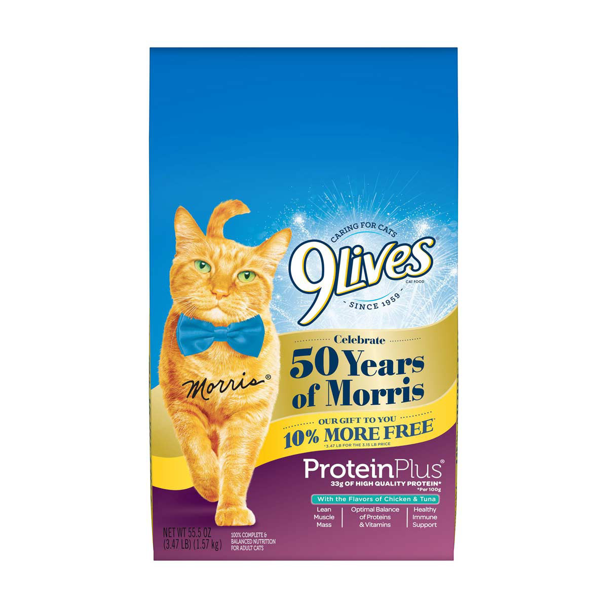 9Lives Protein Plus Dry Cat Food 3.47 lb Bag