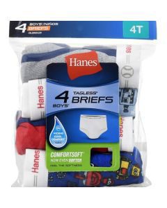 Hanes Toddler Boys' Briefs - Blue 2T-3T 10 ct