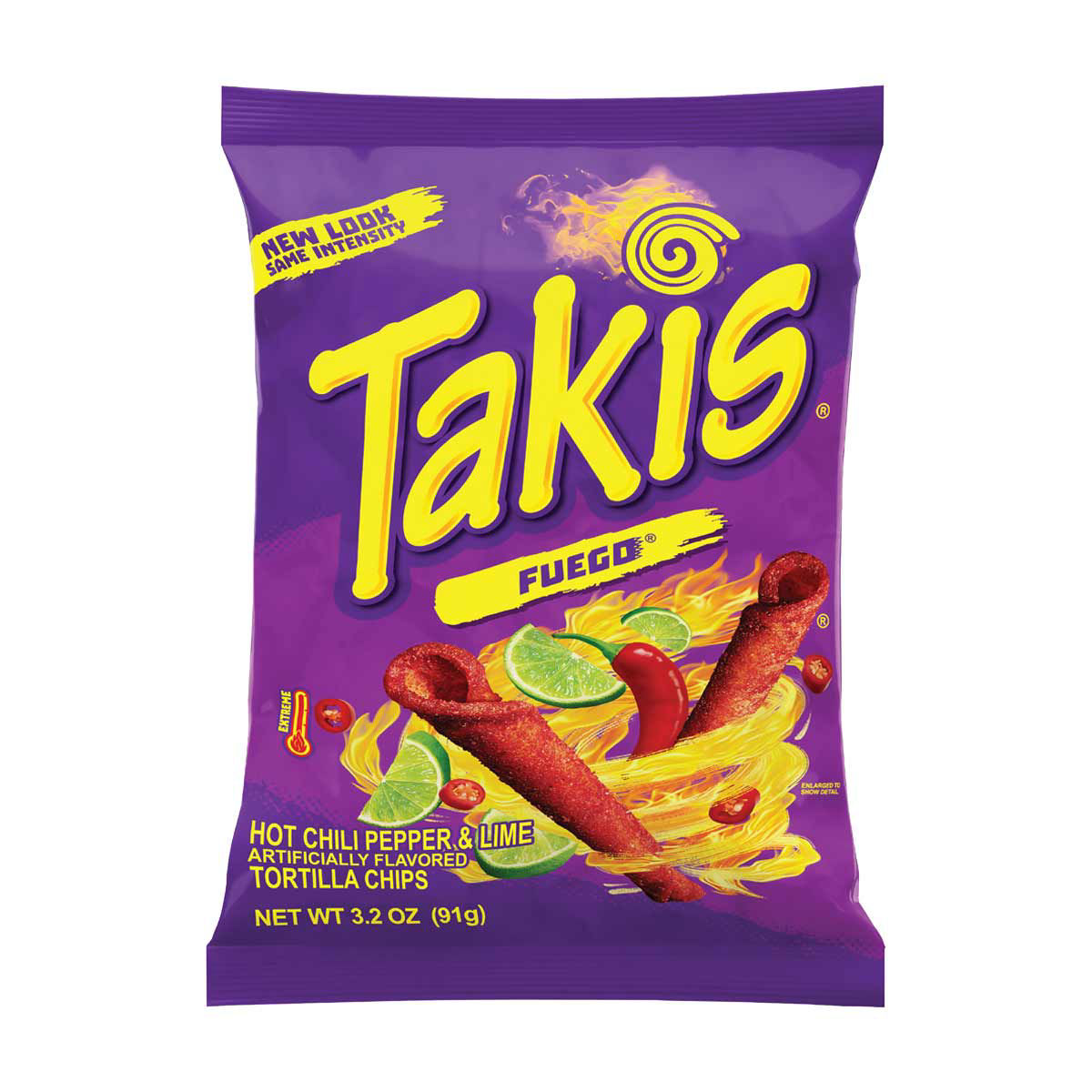 Takis Fuego Rolls Snack Size Bag, Hot Chili Pepper & Lime Flavored Spicy Tortilla  Chips, 3.2 Oz