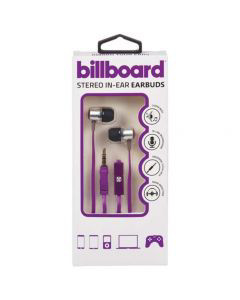 Billboard Wired Stereo In Ear Earbuds Assorted