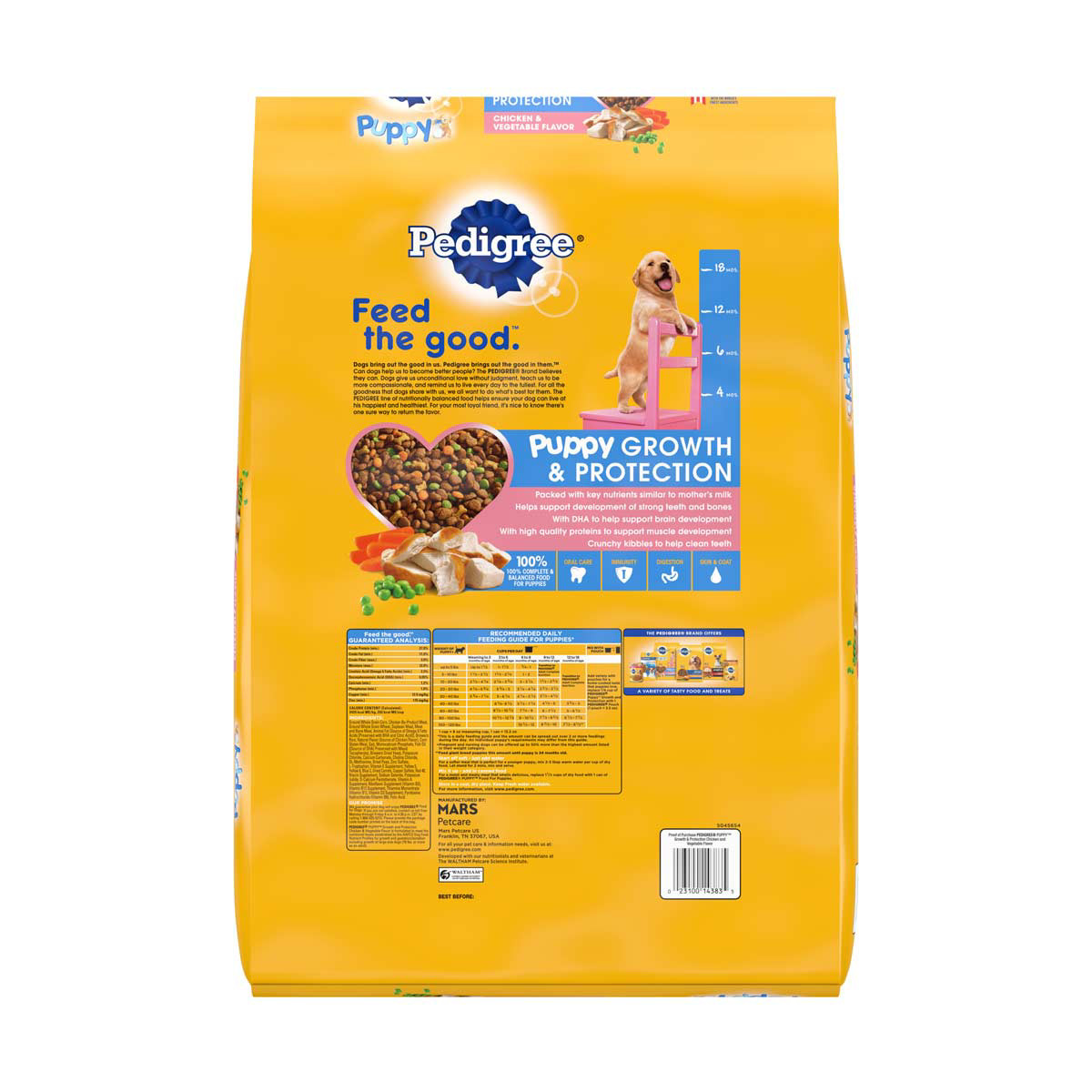 Pedigree Puppy Growth and Protection Chicken Vegetable Flavor Dog Food 12 lb