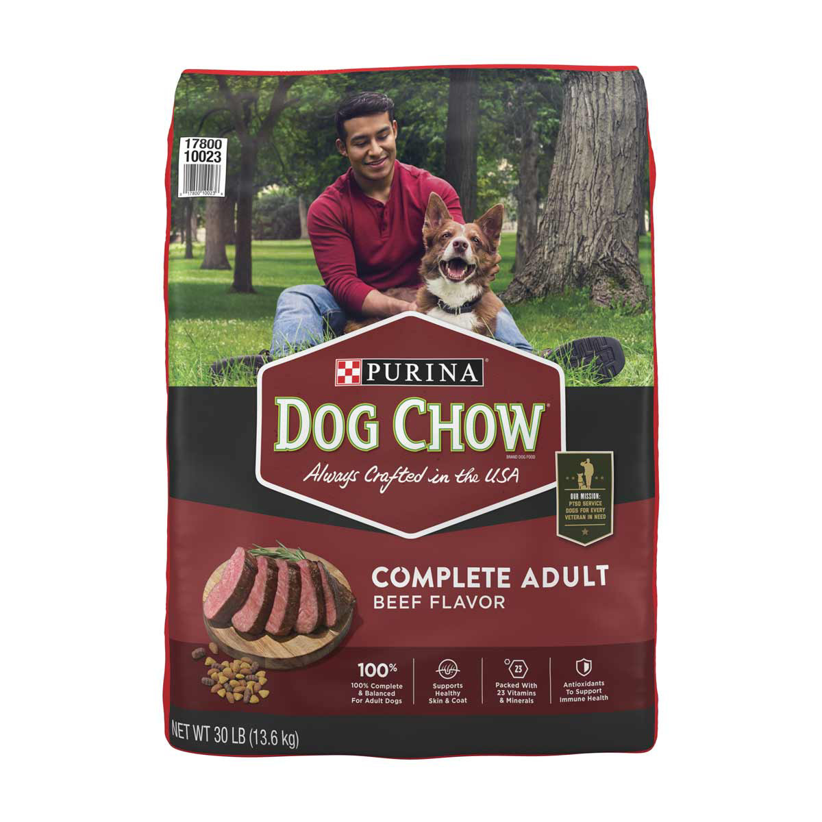 Purina Dog Chow Complete Adult Dry Dog Food Beef Flavor 30 lbs