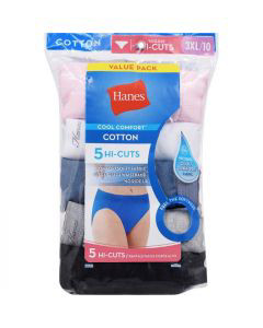 Hanes Women s Hi Cuts Underwear Size 10 5 Pack