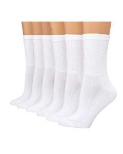 Hanes Ladies Crew Socks White