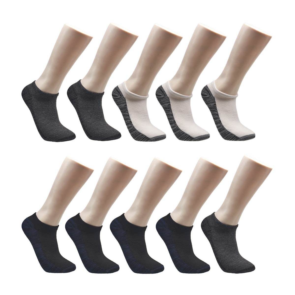 Zkano Venture - Cushioned Organic Cotton Mini Crew Socks - White White / Large / 3-Pack