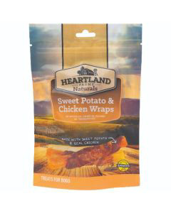 Heartland Farms Dog Treat Wraps Sweet Potato Chicken 7.5 Oz