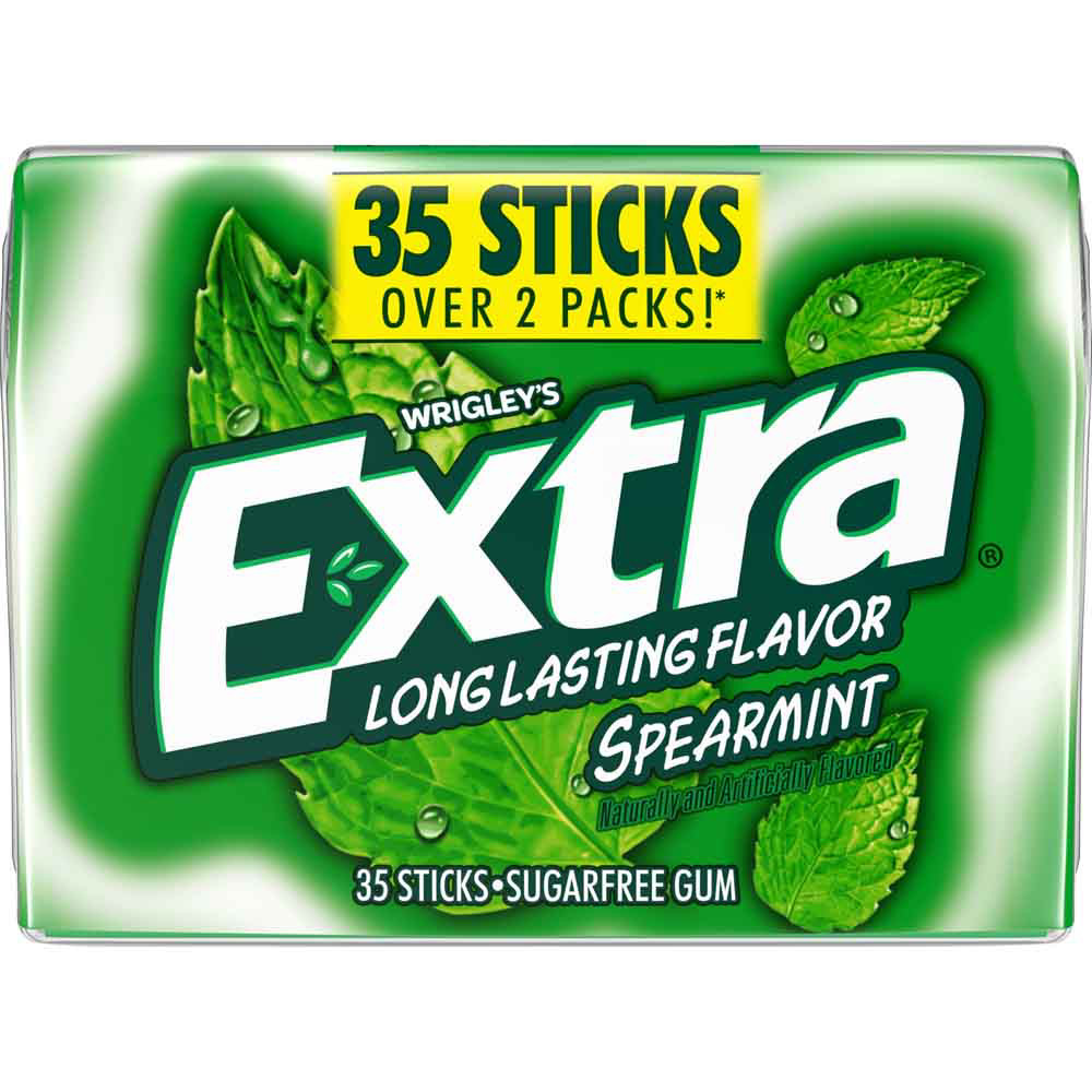 Extra Spearmint Sugar Free Chewing Gum, 35 pc