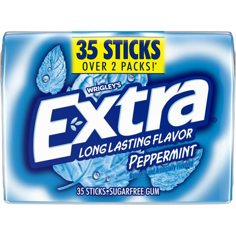 Extra Peppermint Sugar Free Chewing Gum, 35 pc