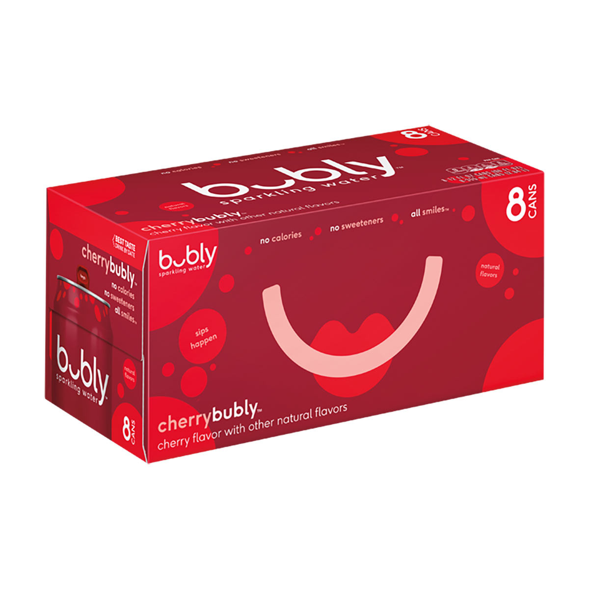 Bubly Sparkling Water Cherry, 12 Fl Oz 8 Ct Dollar General