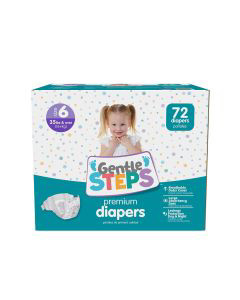 Gentle Steps Super Pack Baby Diaper, Size 6, 72 Ct