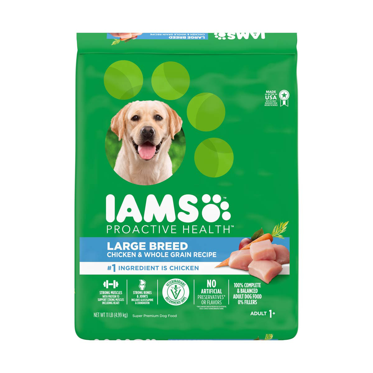 Iams Adult Large Breed Dry Dog Food With Real Chicken 11 Lb