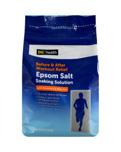 DG Health Before & After Workout Relief Epsom Salt Soaking Solution, 3 lb