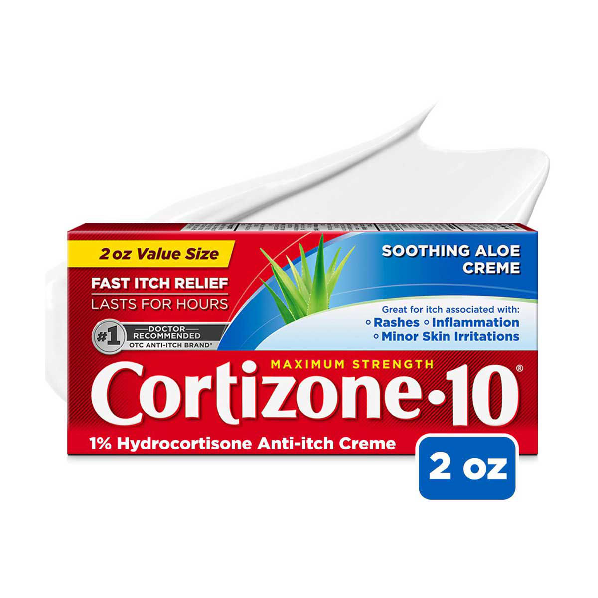 Cortizone 10 Maximum Strength Soothing Aloe Anti-Itch Cream, 2 oz.