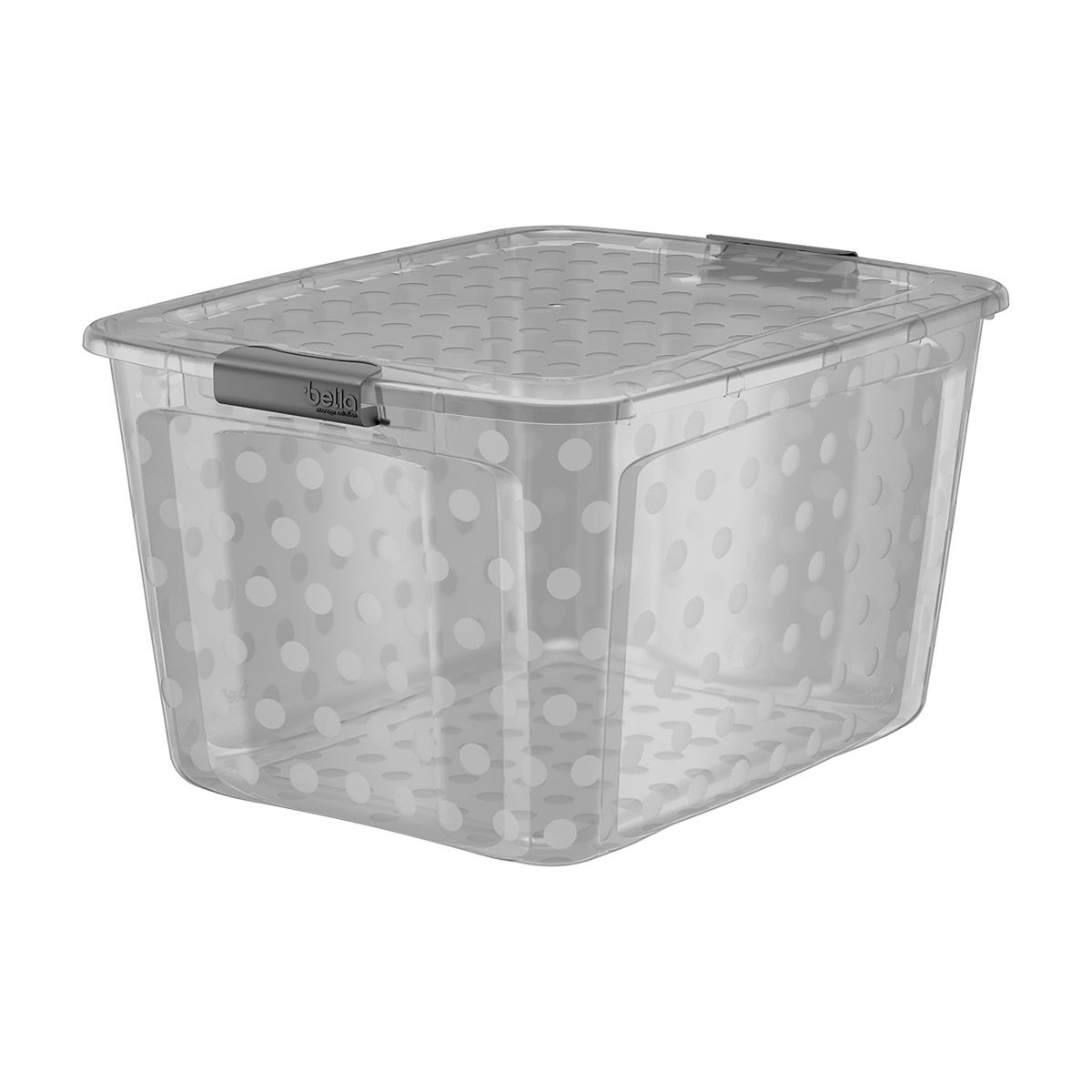 Buy Bella Storage Solution 80 Quart Latching Lid Plastic Stacking ...
