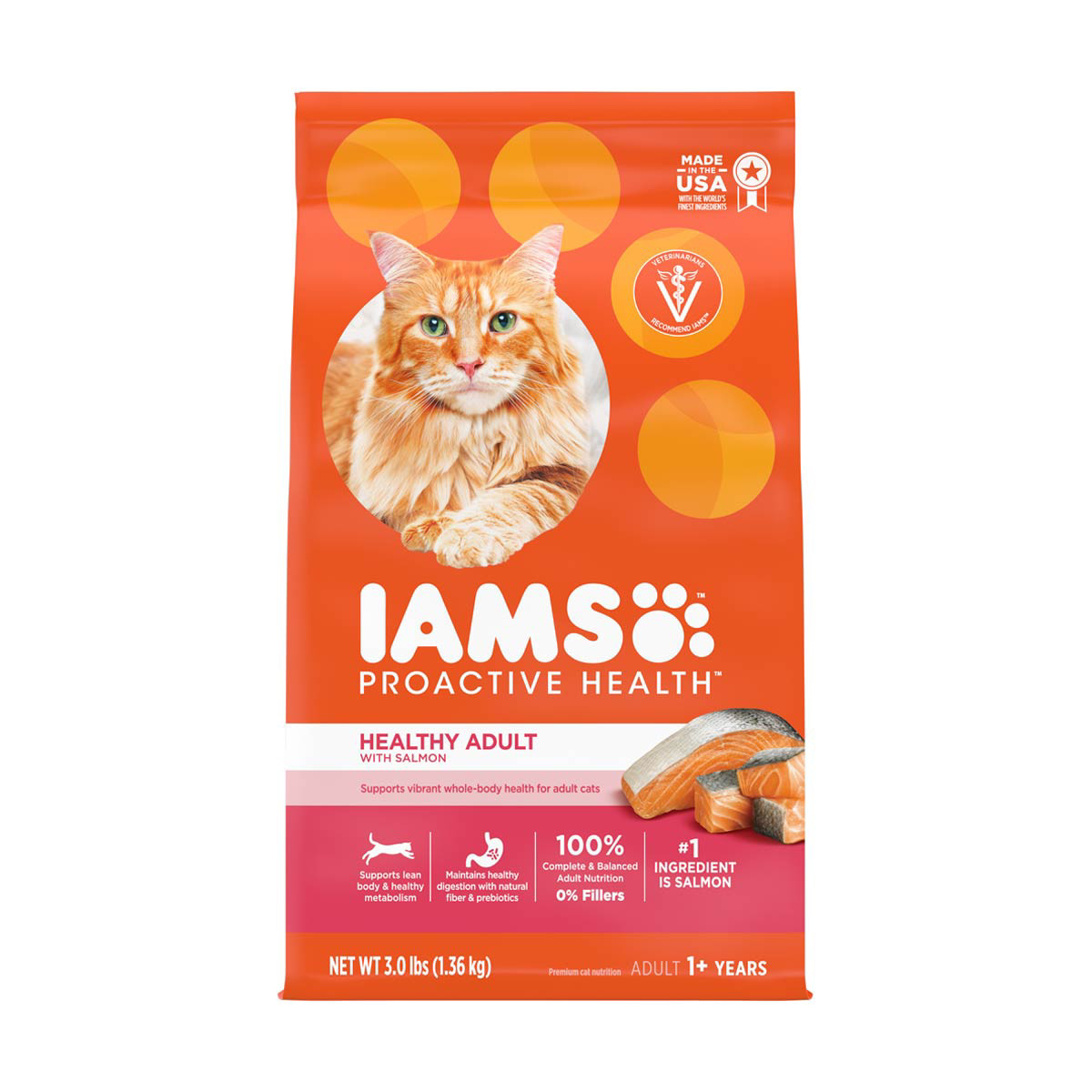 Iams Proactive Health Dry Cat Food With Salmon 3 Lb