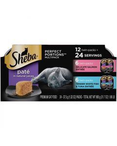 Sheba Wet Cat Food Pat Variety Pack Delicate Salmon And Tender