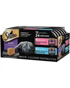 Sheba Wet Cat Food Pat Variety Pack Delicate Salmon And Tender