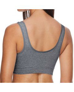 Zone Pro RN 93010 Gray Polyester Wireless Pullover Sports Bra Size M NEW