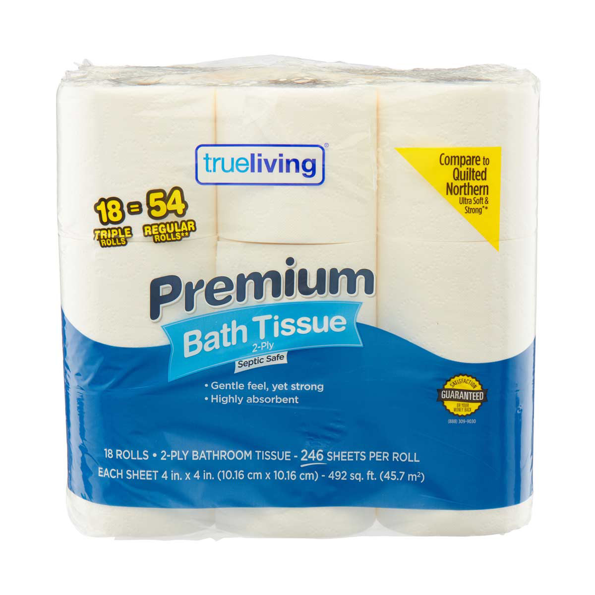 Total Home Ultra Soft Premium Bath Tissue, Mega Sized Rolls