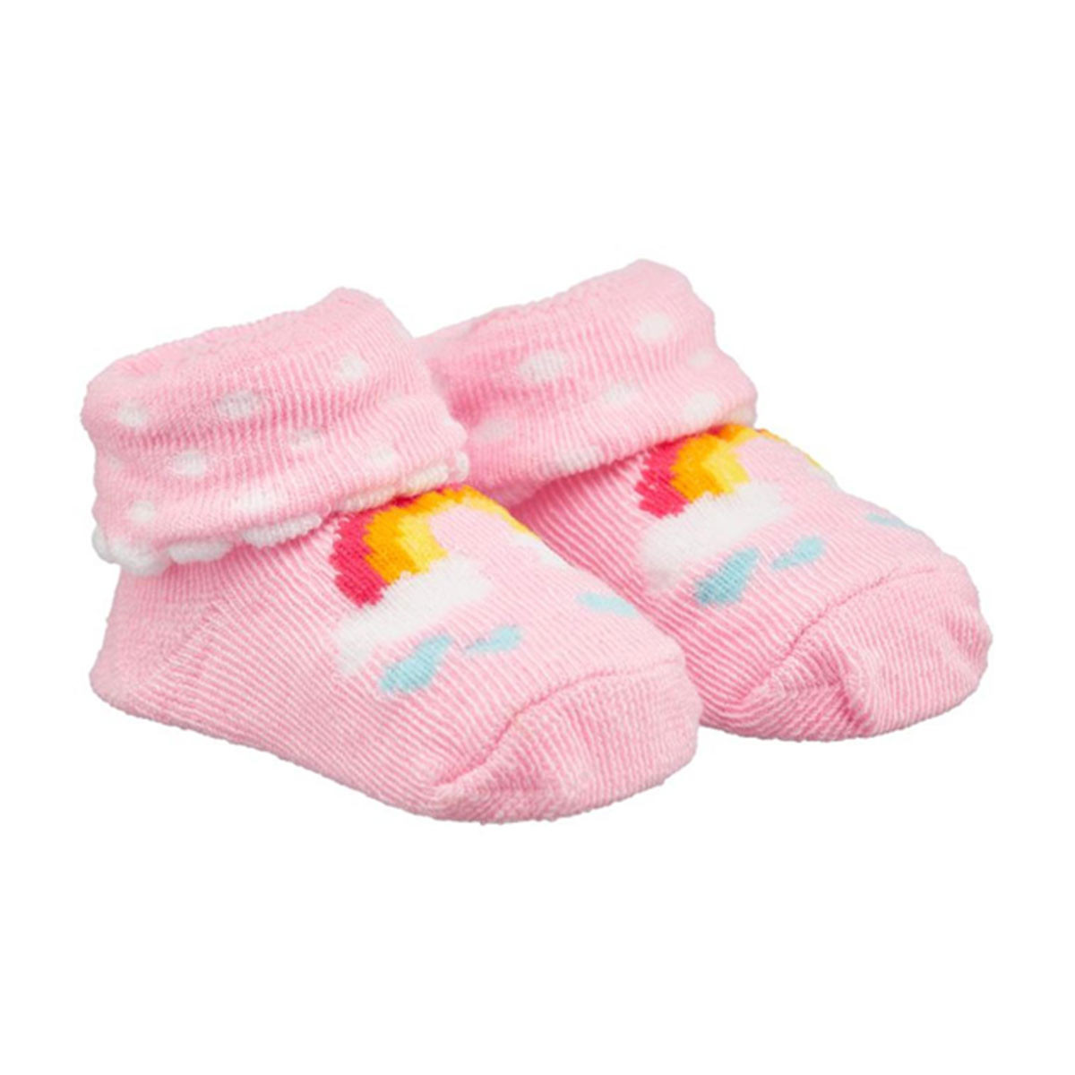 Swiggles Infant Booties Pink Rainbow 0 12 Months 1 Pair