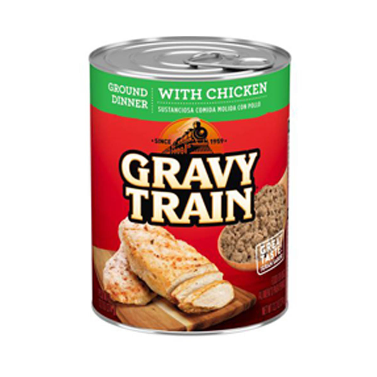 Gravy Train Ground Dinner With Chicken Wet Dog Food 13.2 Oz Can