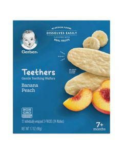 Gerber Teethers, Banana Peach, 1.7 oz, 12 count Box