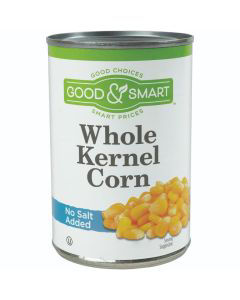 Good & Smart No Salt Added Whole Kernel Corn, 15.25 oz