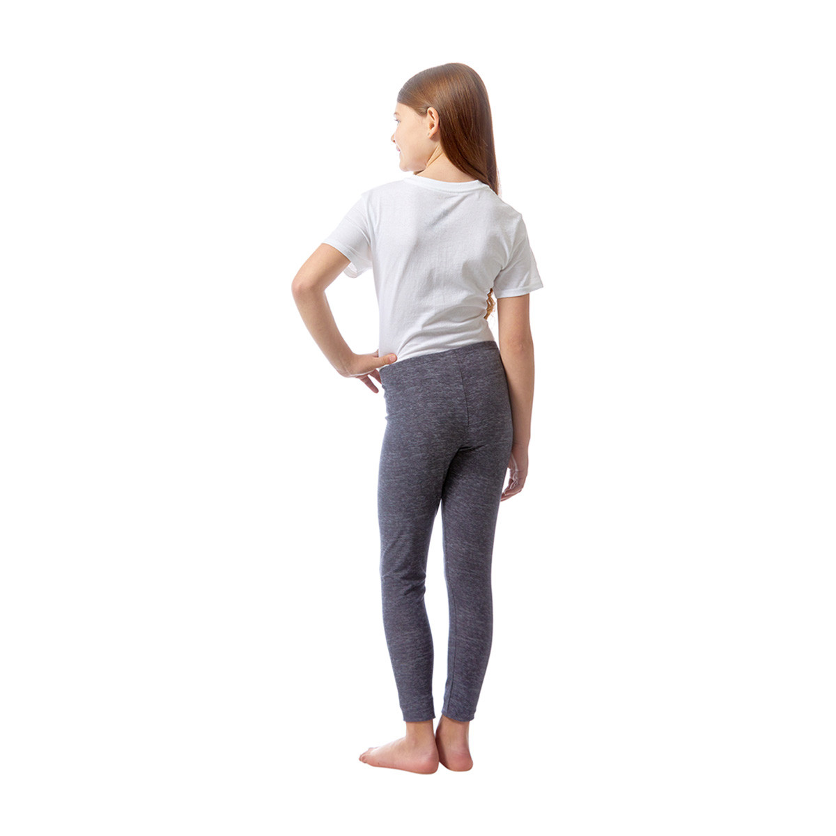 Solid Girls Legging Gray