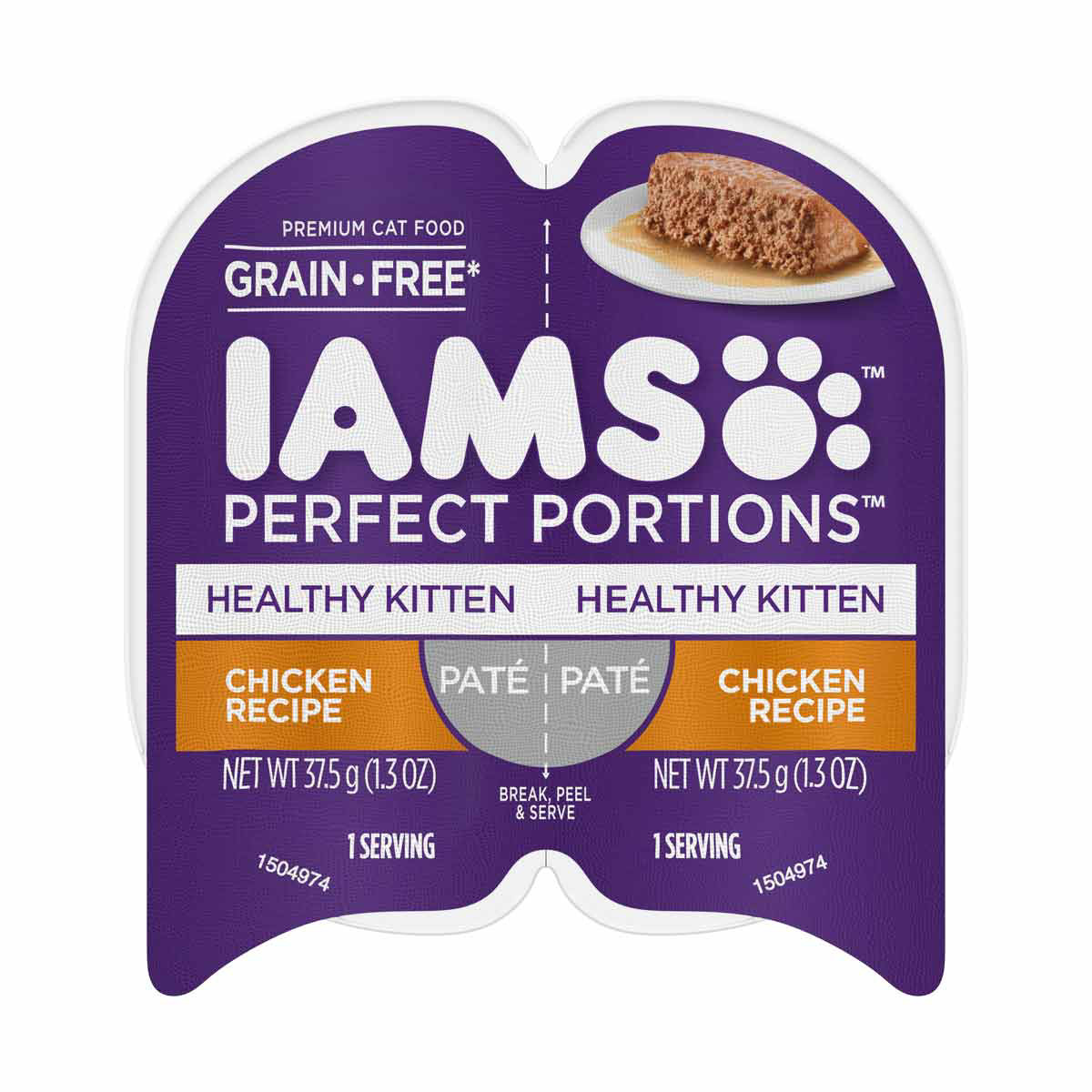 Iams Proactive Portions Healthy Kitten Grain Free Wet Cat Food