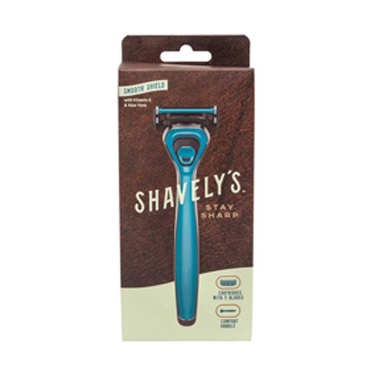 Shavely's Razor Handle & 5 Blade Cartridge