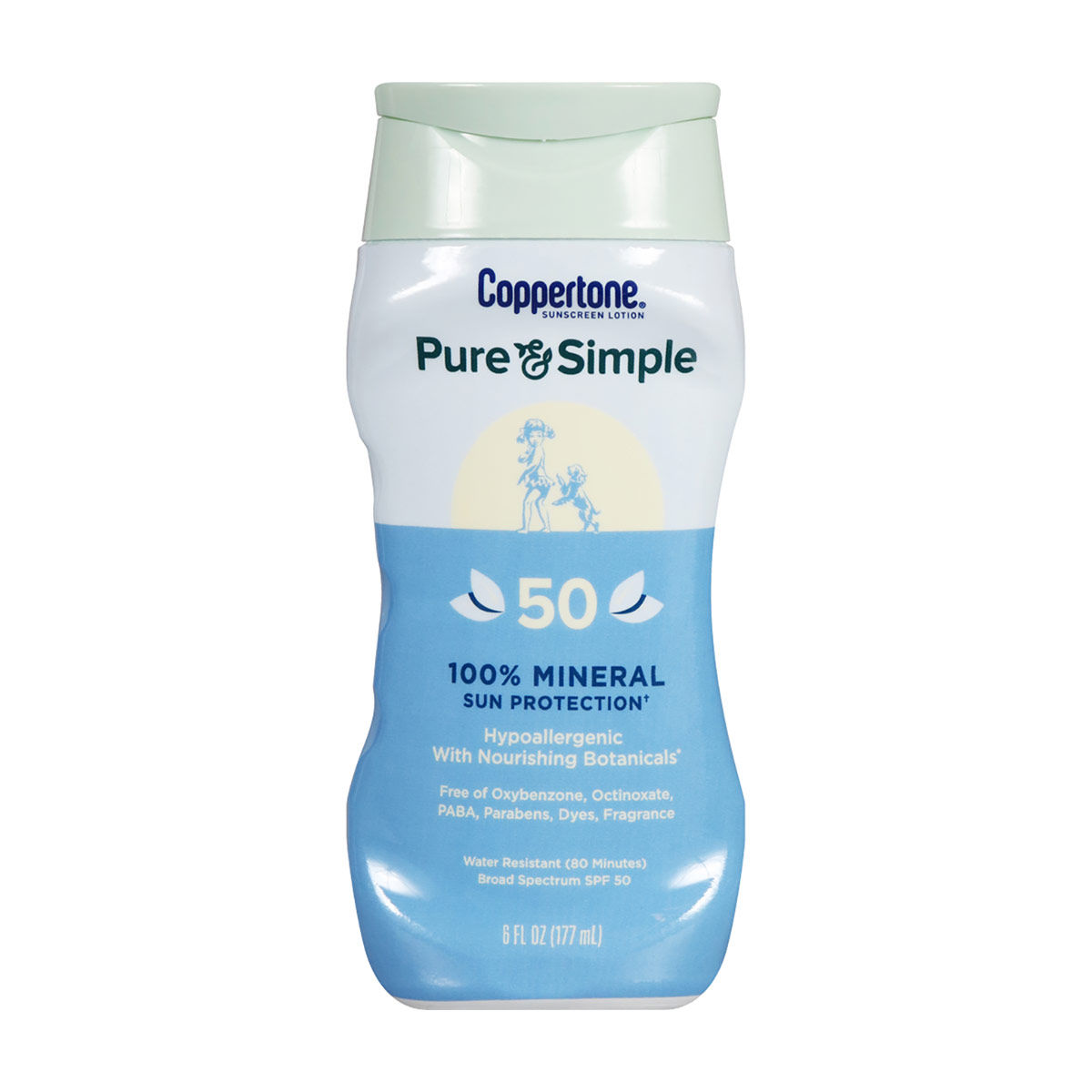 Coppertone Pure & Simple SPF 50 Sunscreen Lotion, 6 fl oz