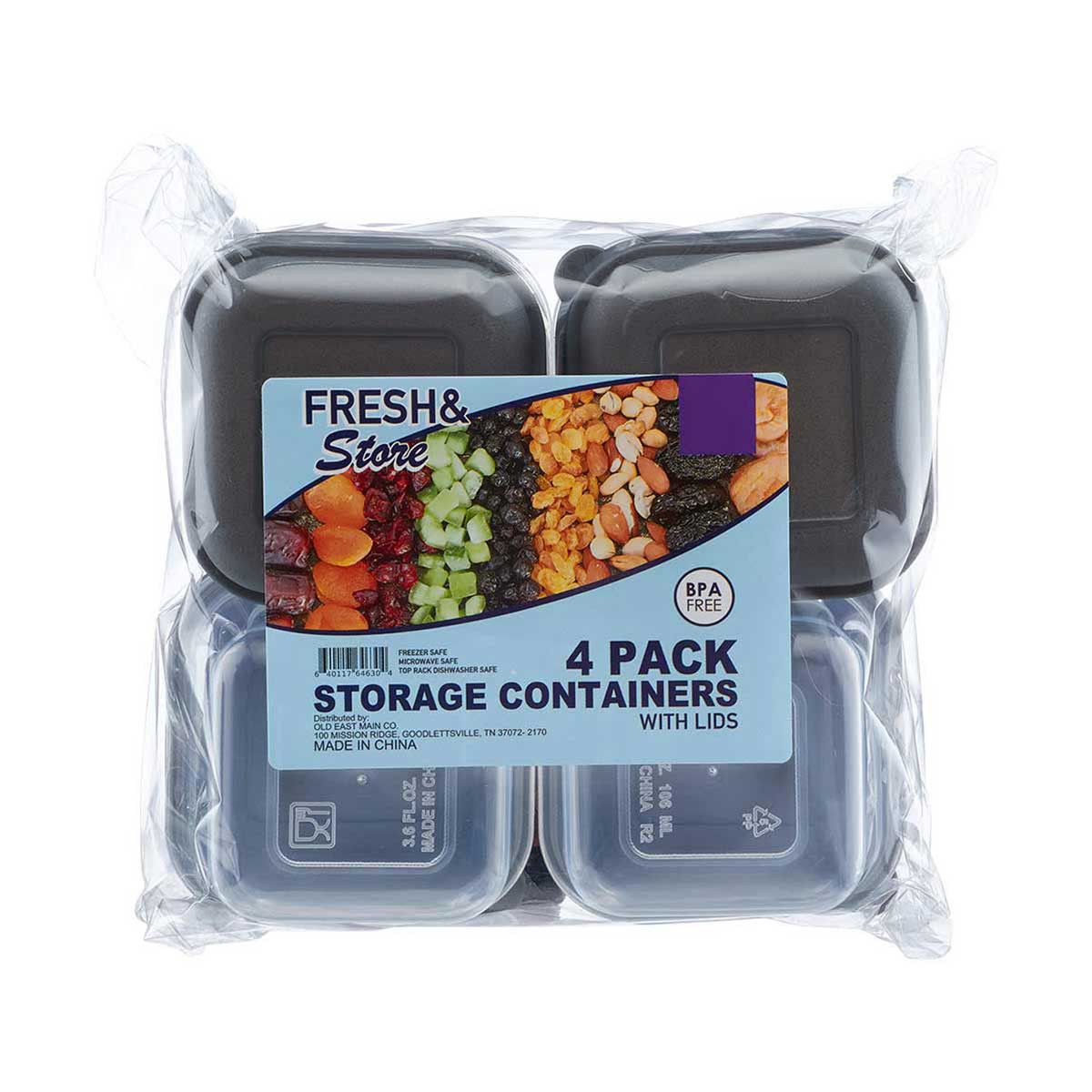 Fresh & Store Food Storage Containers With Lids, 4 Ct