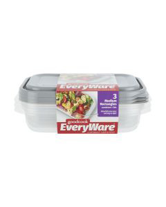 GoodCook Everyware 4-Cup Round Food Storage Containers, 3 ct