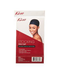 Kiss Ultra Stretch Stocking Wig Cap Black 2 Pk