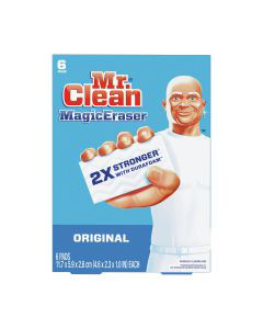 Mr. Clean Magic Eraser Original Cleaning Pads with Durafoam, White, 6 Count