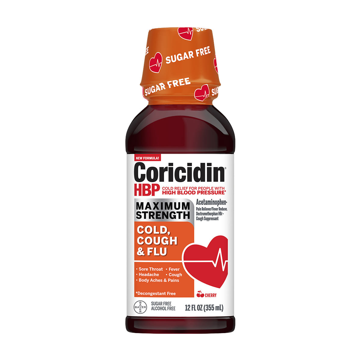 Coricidin Hbp Maximum Strength Cold, Cough & Flu Liquid